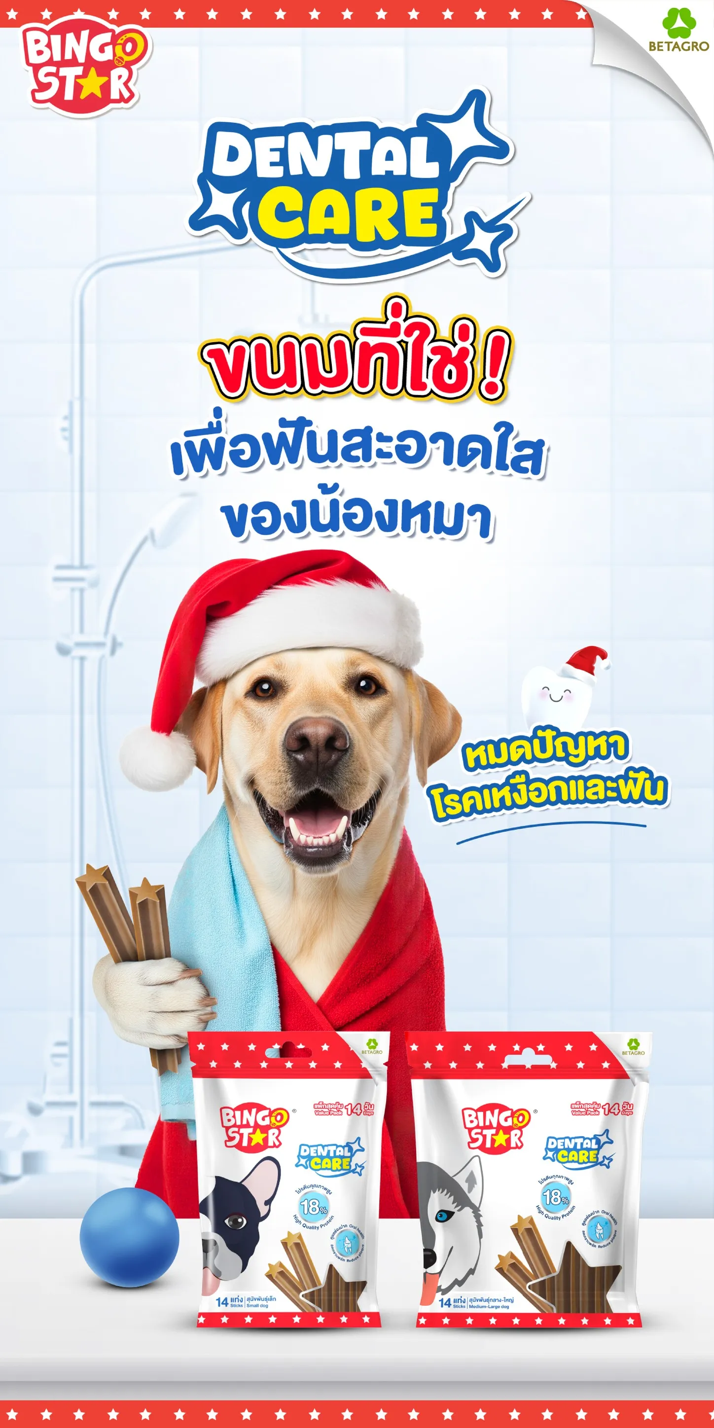 Bingo Star เดนทัลแคร์ ขนมขัดฟันสำหรับสุนัข