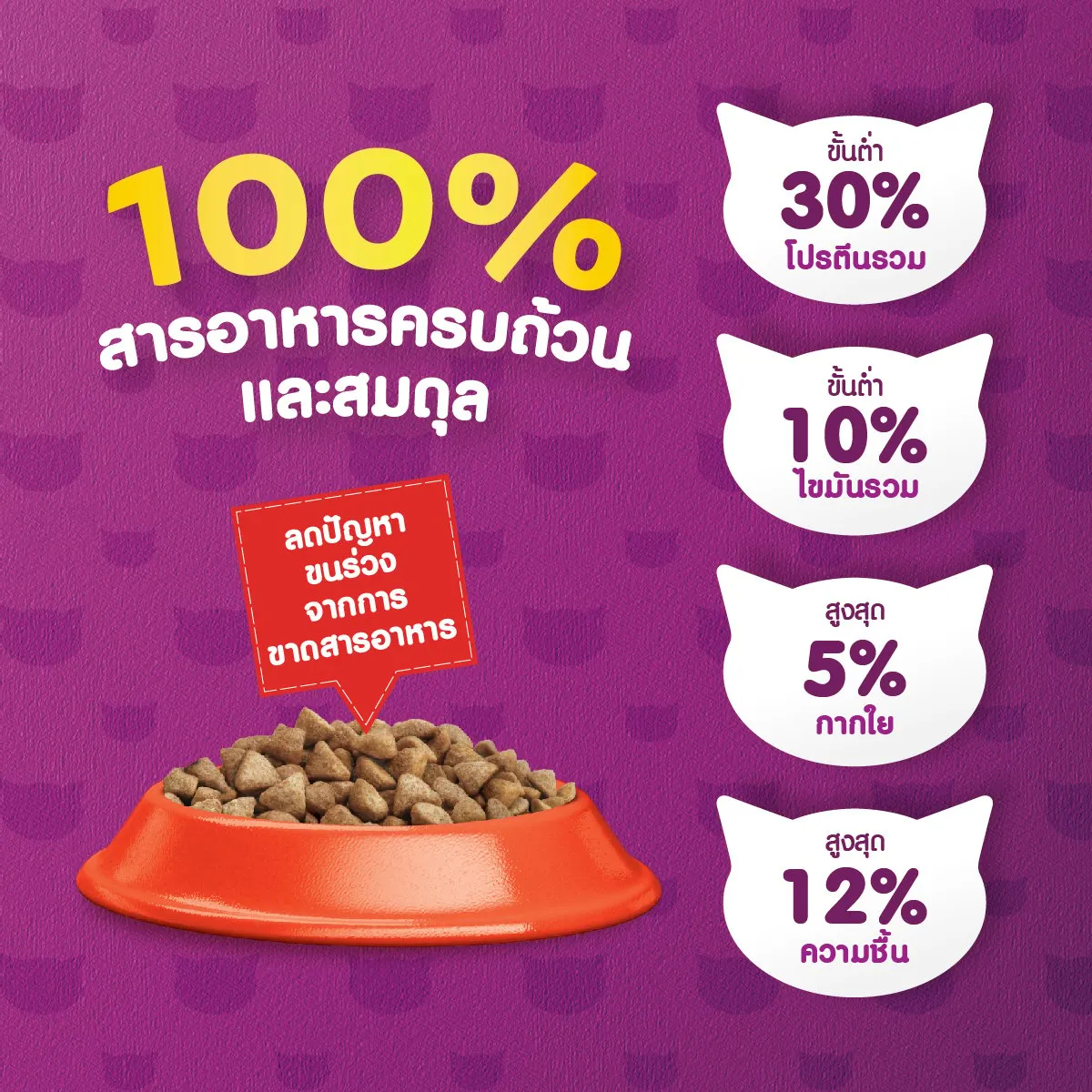 Whiskas Adult Hairskin ดูแลขนและผิวหนัง 1.1Kg
