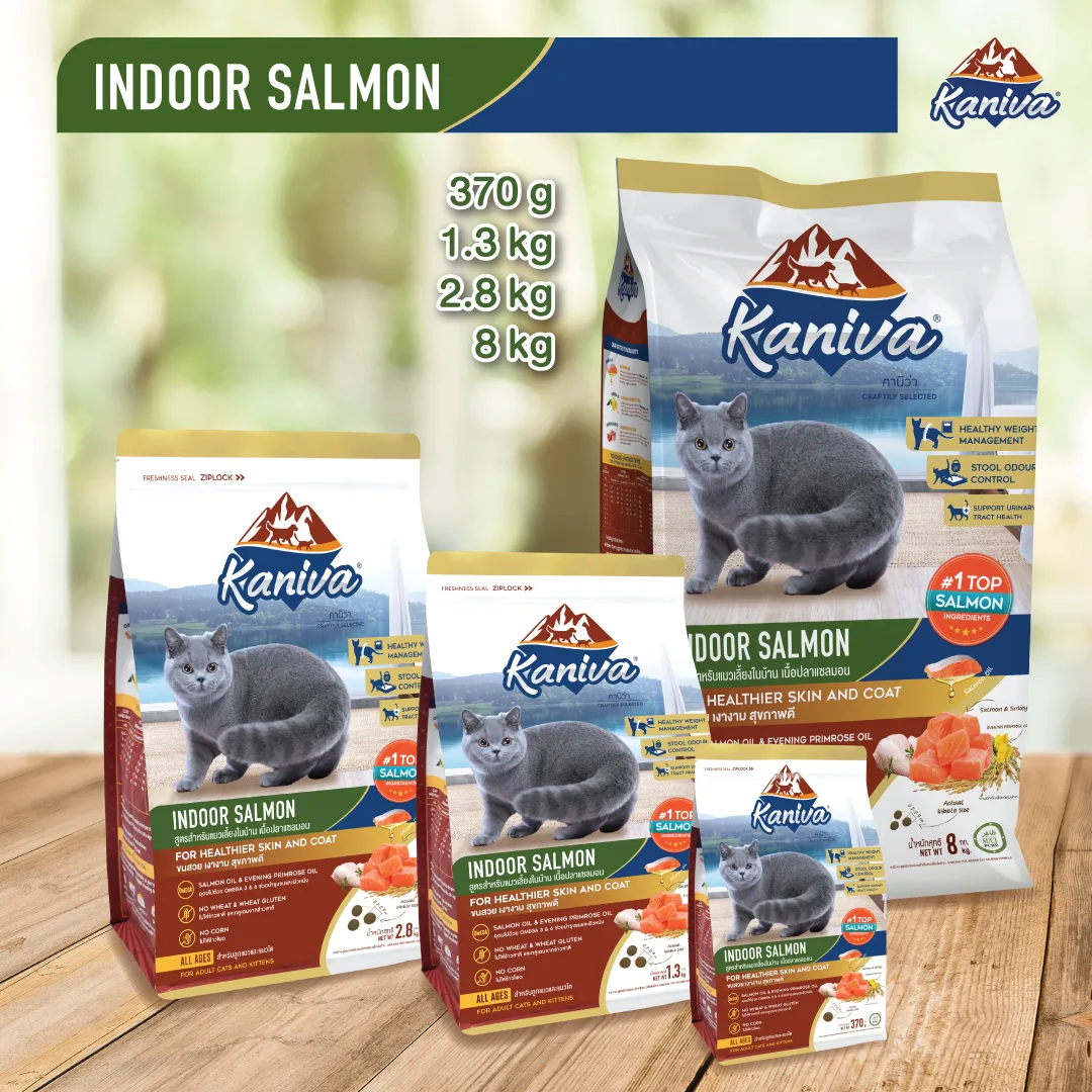 Kaniva Indoor Salmon Cat Food สูตรแมวเลี้ยงในบ้าน – แซลมอน