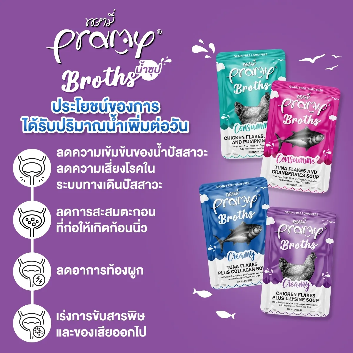 Pramy Broth Creamy Soup ซุปครีมมี่สำหรับแมว