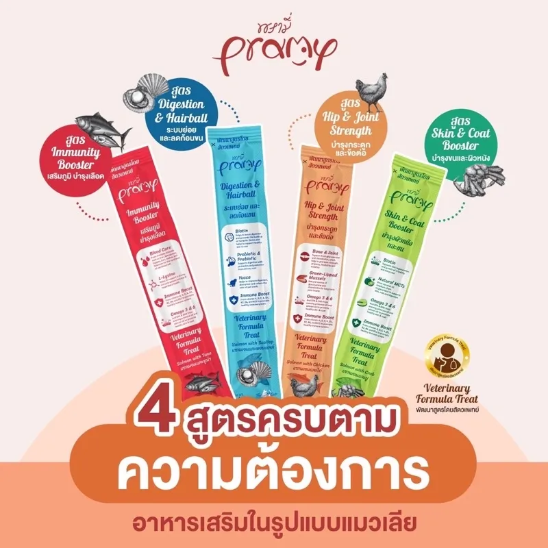 Pramy แมวเลีย สูตรบำรุงสุขภาพ