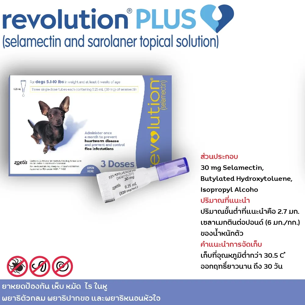 Revolution สำหรับสุนัขและแมว (แบบหยดหลังคอ)