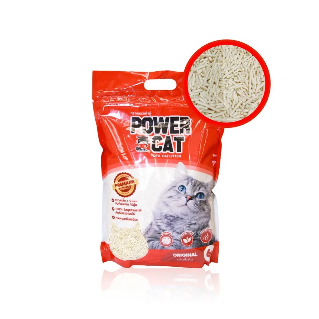 Power Cat ทรายแมวเต้าหู้ 6 ลิตร