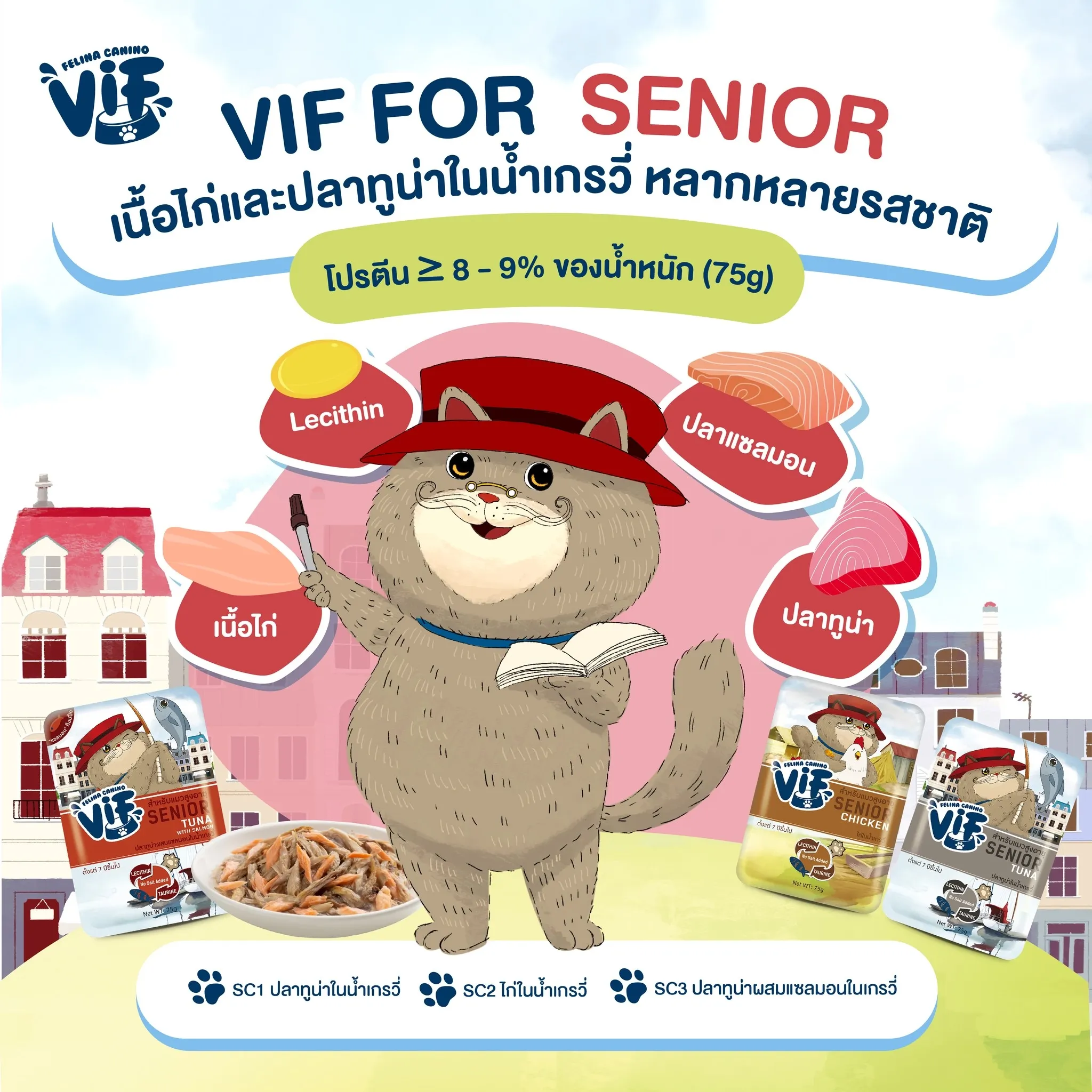 Vif Pouch อาหารเปียกแมวซอง 75g