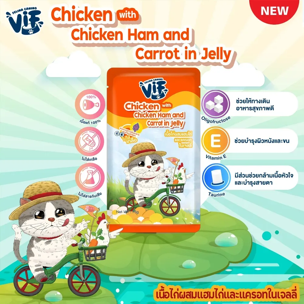 Vif Pouch อาหารเปียกแมวซอง 75g