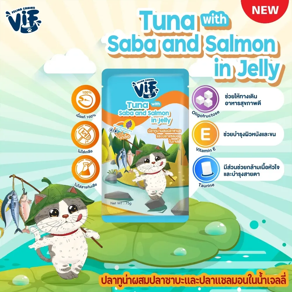Vif Pouch อาหารเปียกแมวซอง 75g