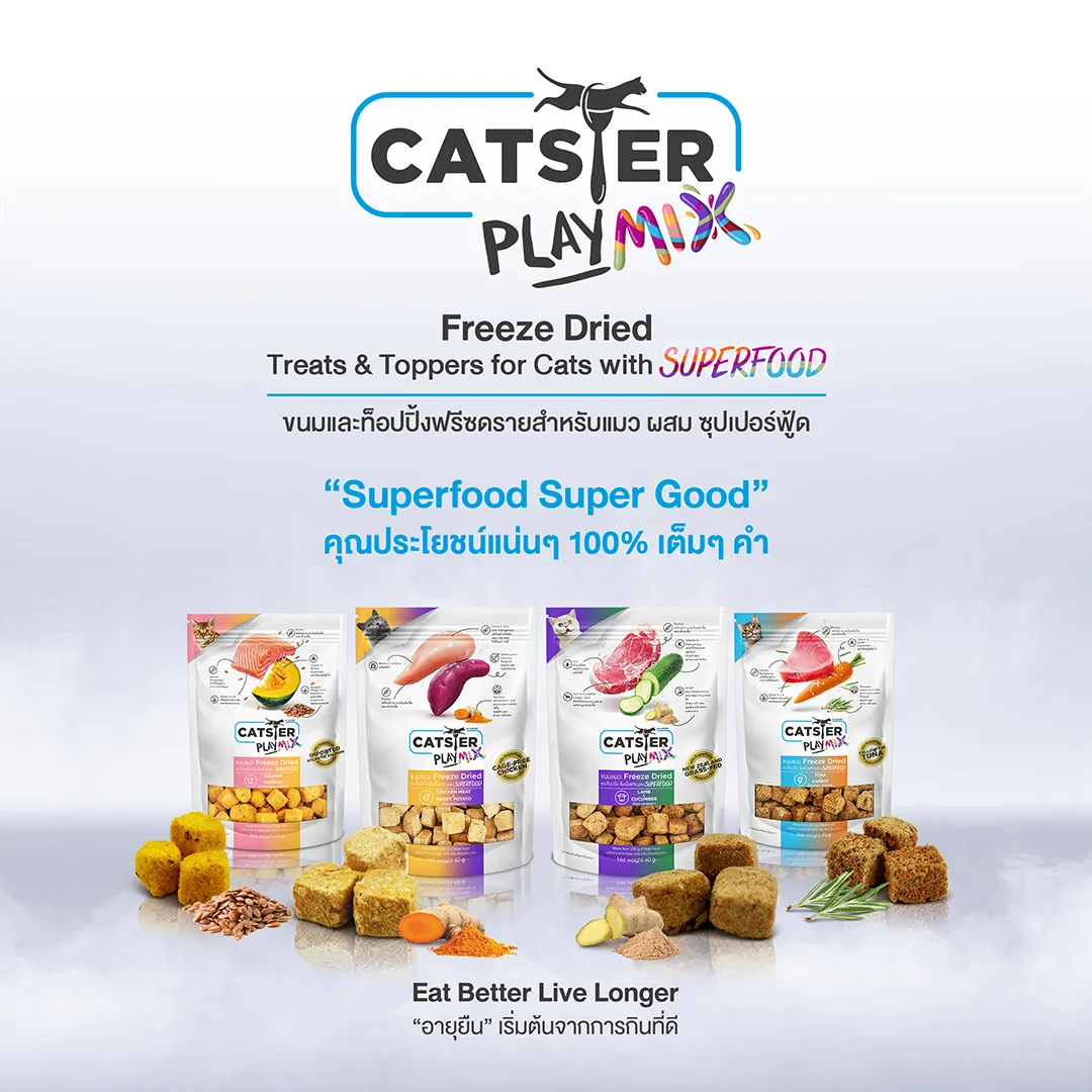 Catster Play Mix ขนมฟรีซดรายแมว