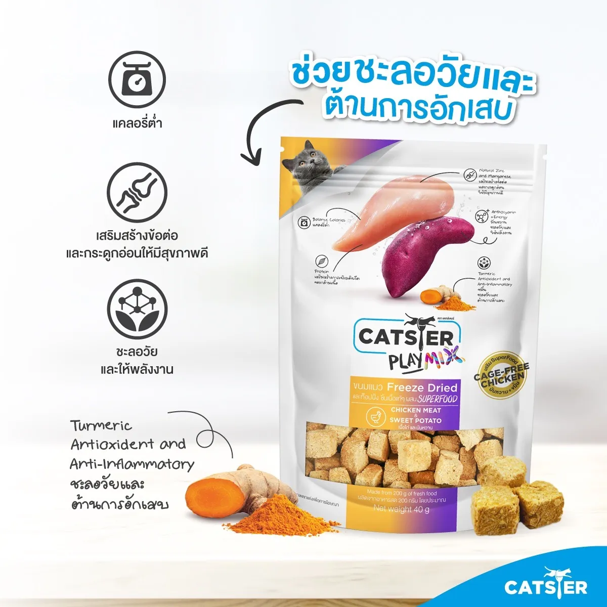 Catster Play Mix ขนมฟรีซดรายแมว