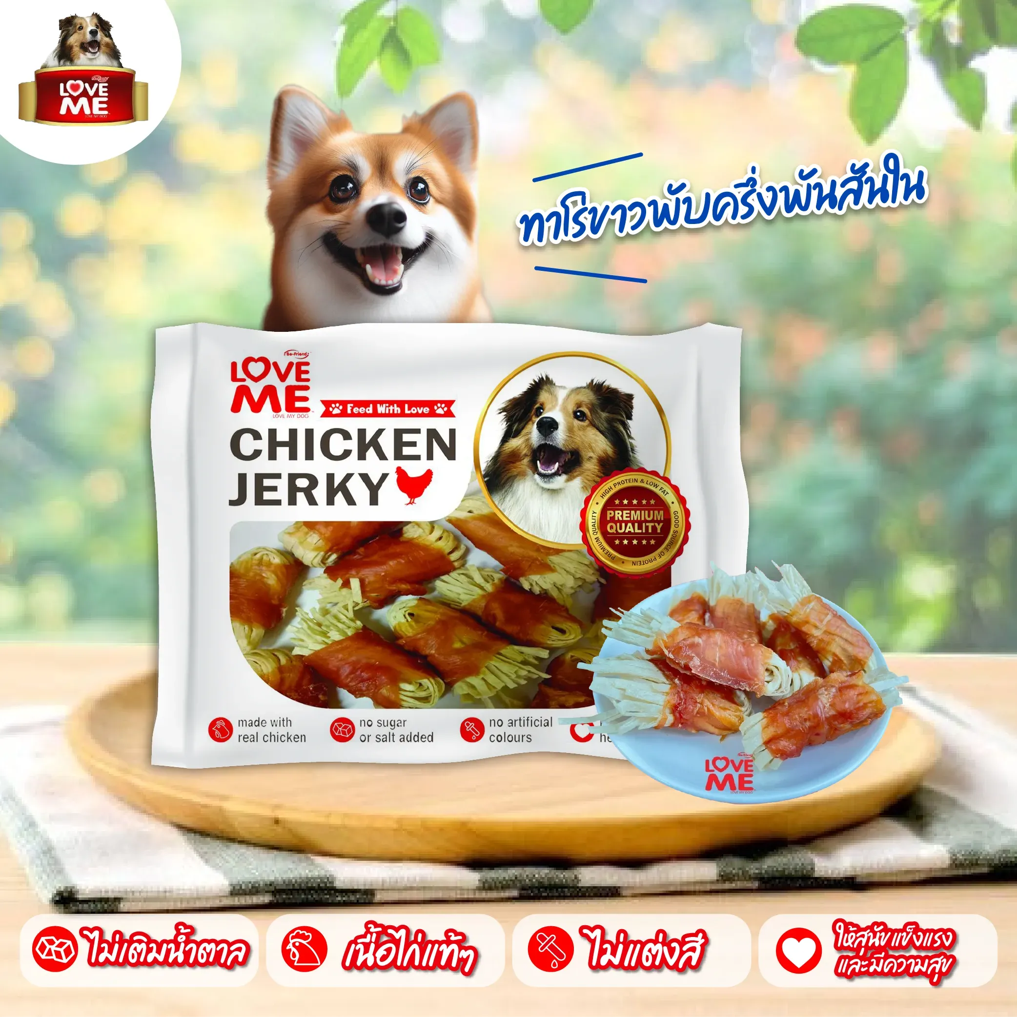 Love Me ขนมสุนัข สันใน 250g