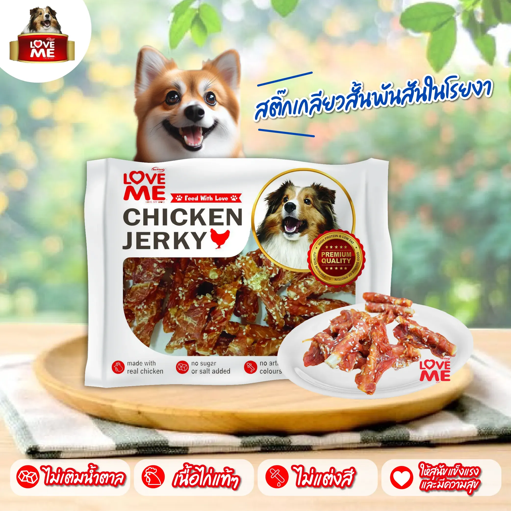 Love Me ขนมสุนัข สันใน 250g
