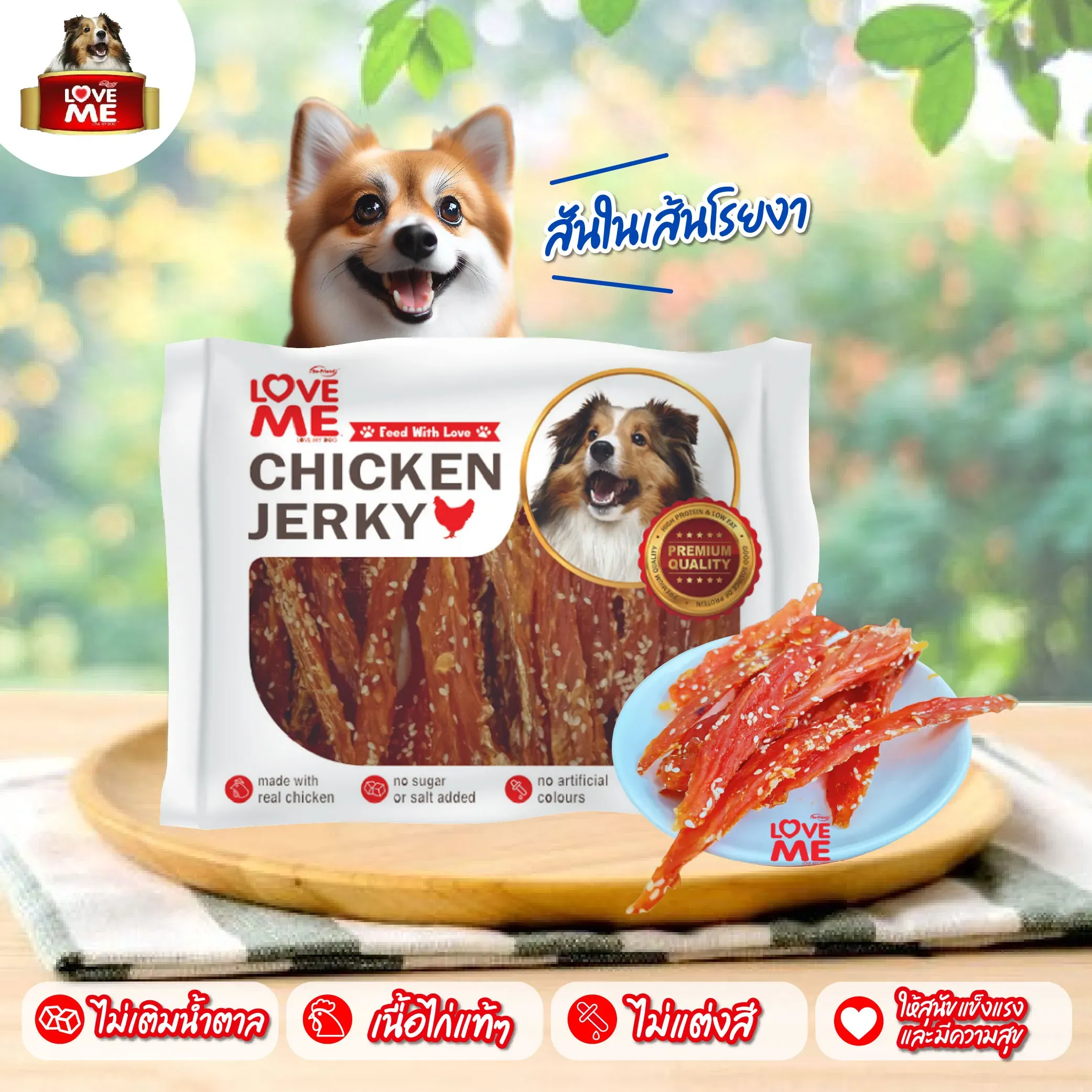 Love Me ขนมสุนัข สันใน 250g