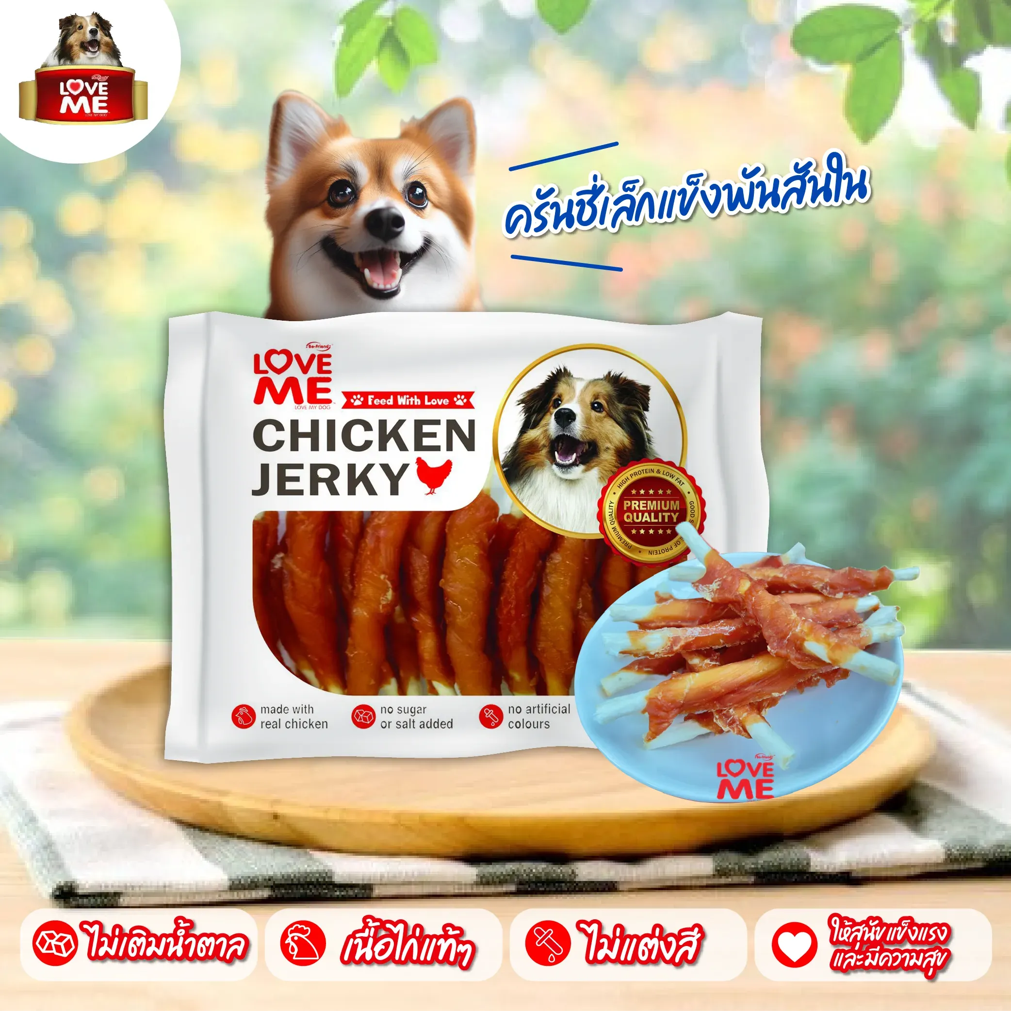 Love Me ขนมสุนัข สันใน 250g