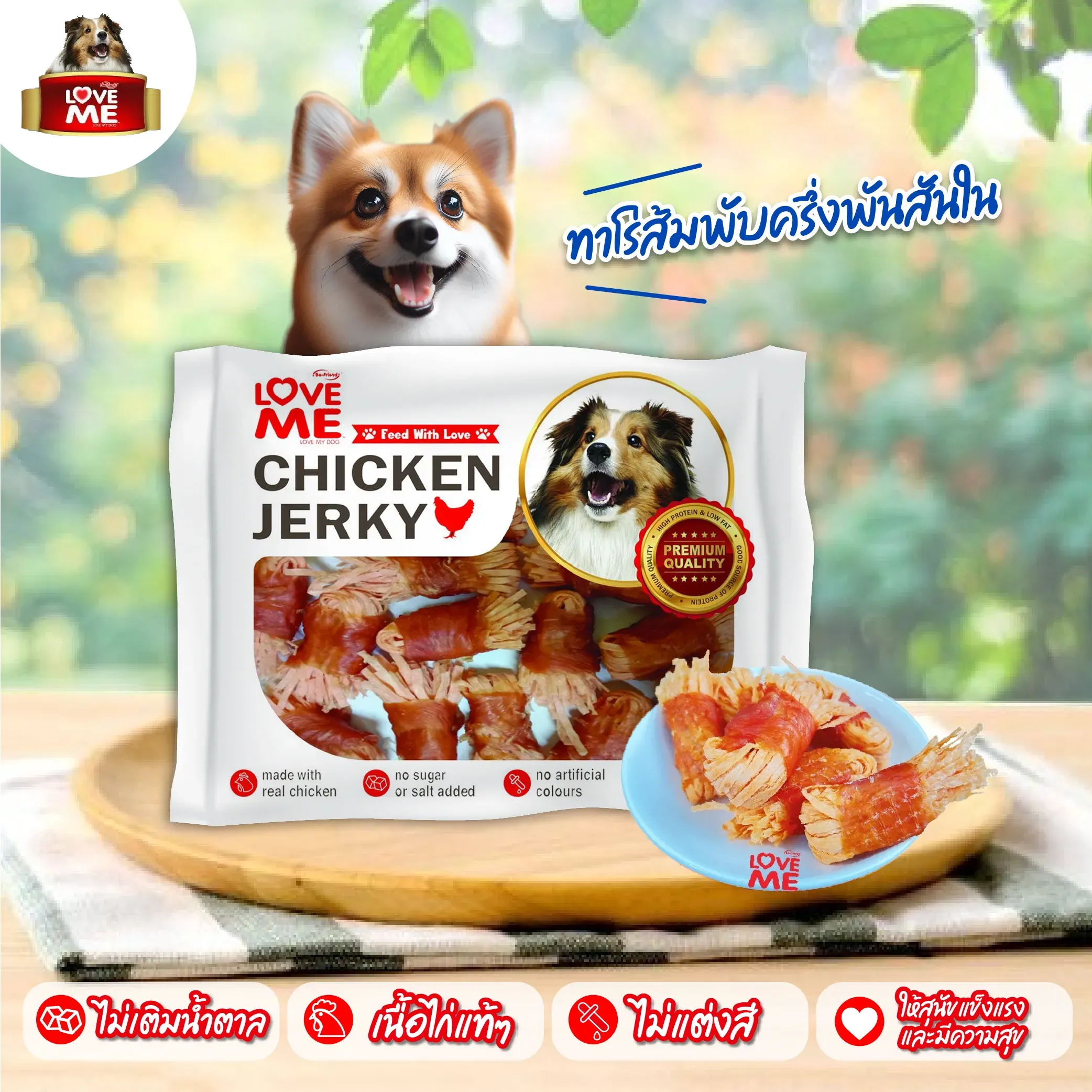 Love Me ขนมสุนัข สันใน 250g