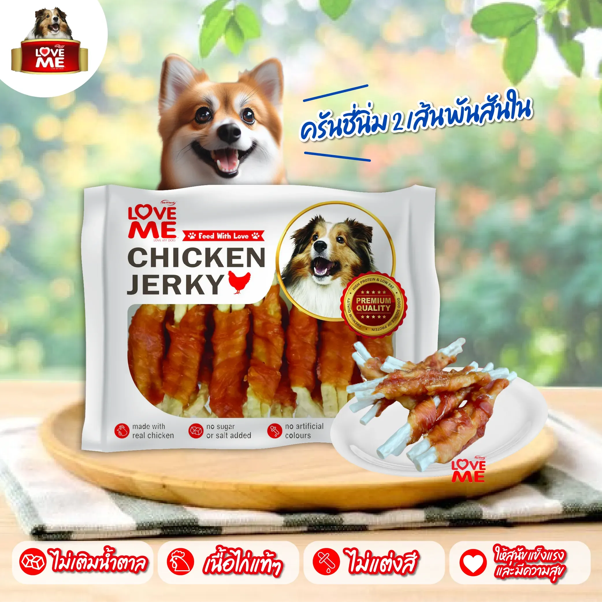 Love Me ขนมสุนัข สันใน 250g