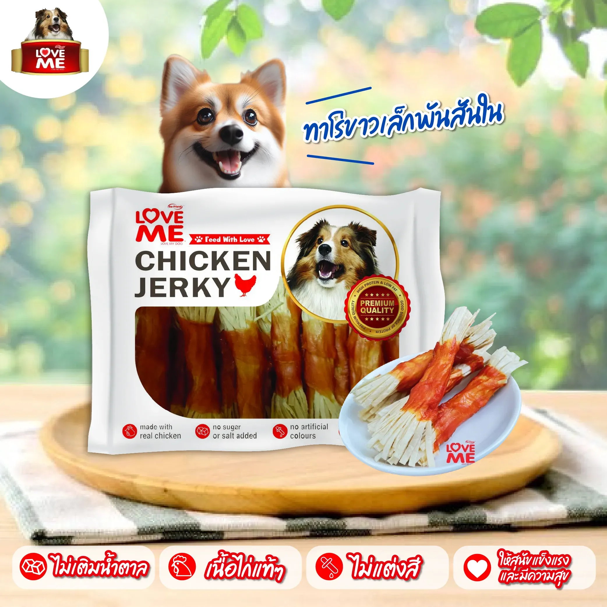 Love Me ขนมสุนัข สันใน 250g
