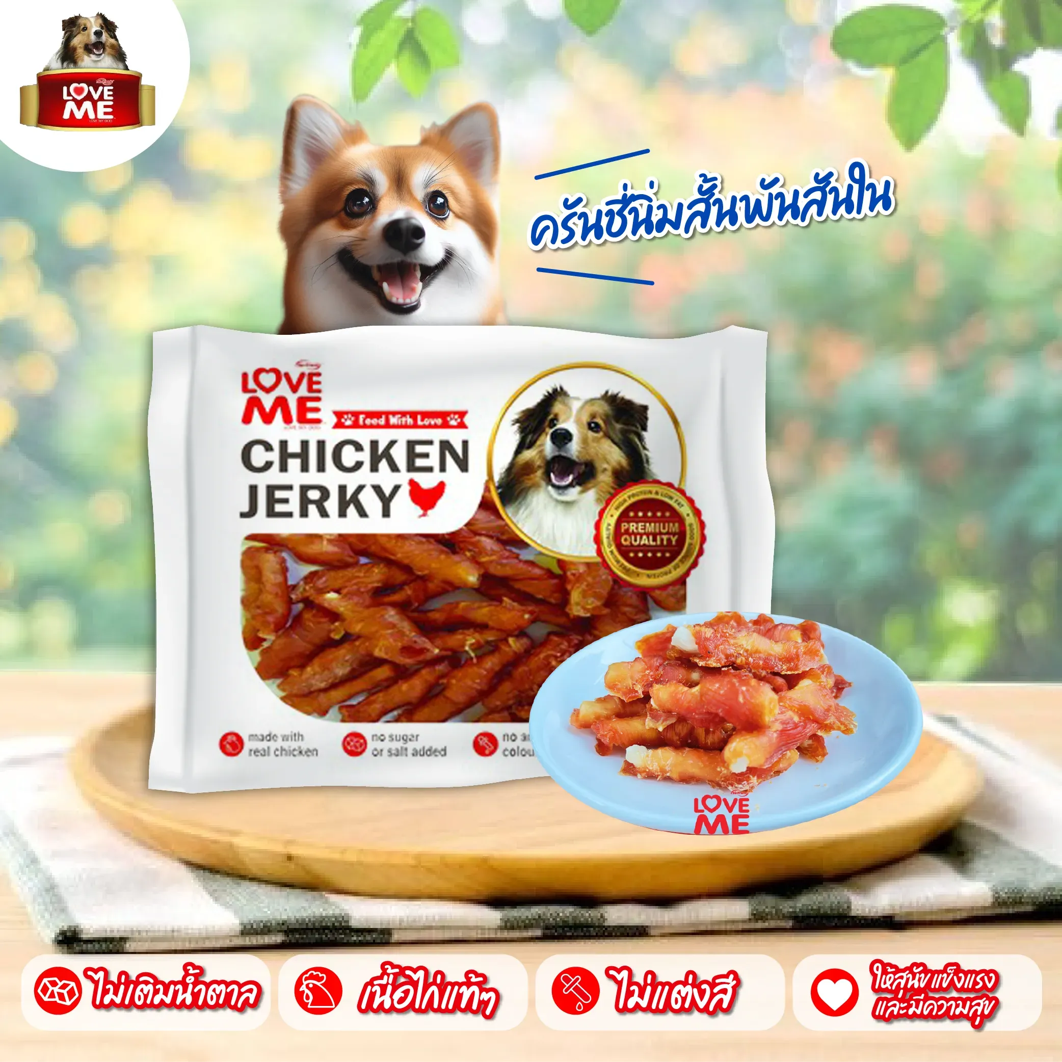 Love Me ขนมสุนัข สันใน 250g