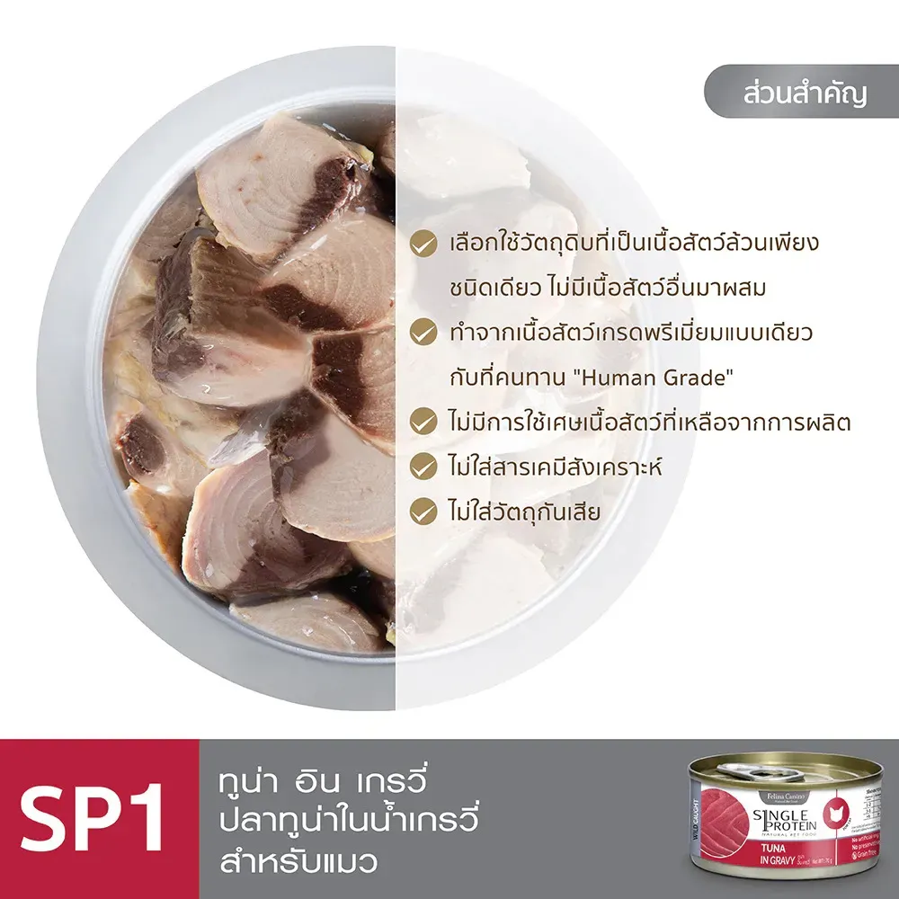 Felina Canino Single Protein อาหารเปียกแมวกระป๋อง 70g