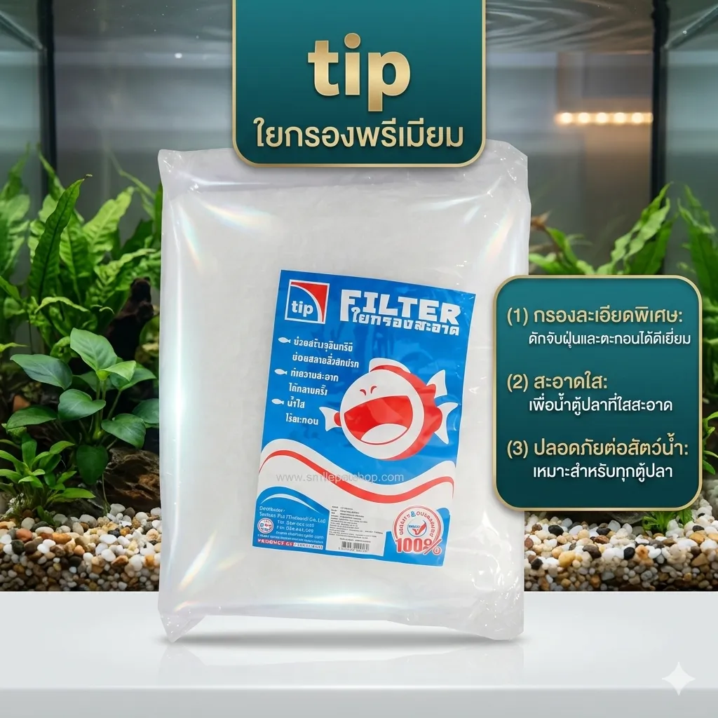 Tip ใยแก้ว กรองละเอียดสีขาว
