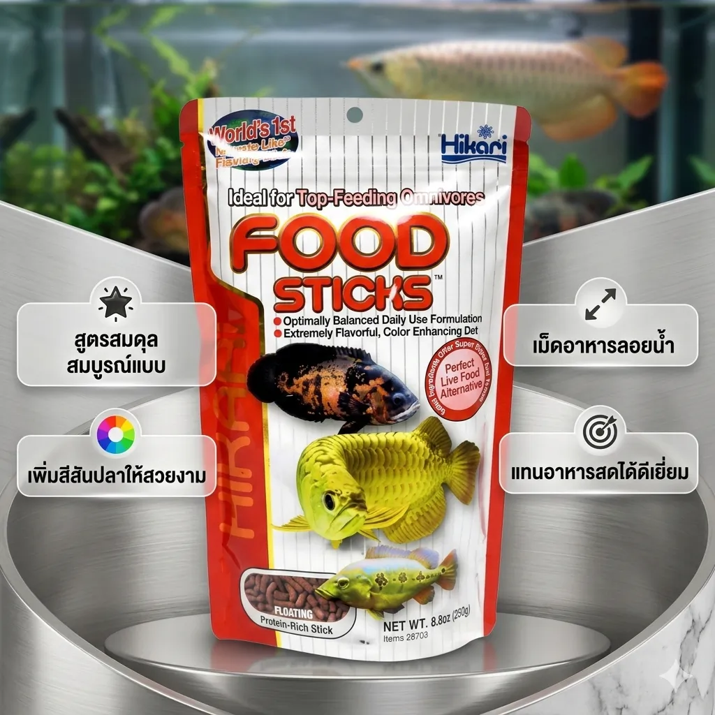 Hikari Food Sticks อาหารปลามังกร