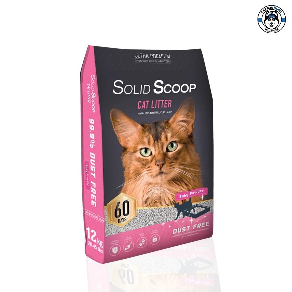 Solid Scoop Dust 15L ทรายภูเขาไฟ กลิ่นแป้งเด็ก
