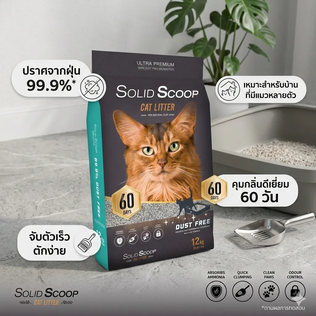 Solid Scoop 15L. ทรายภูเขาไฟ