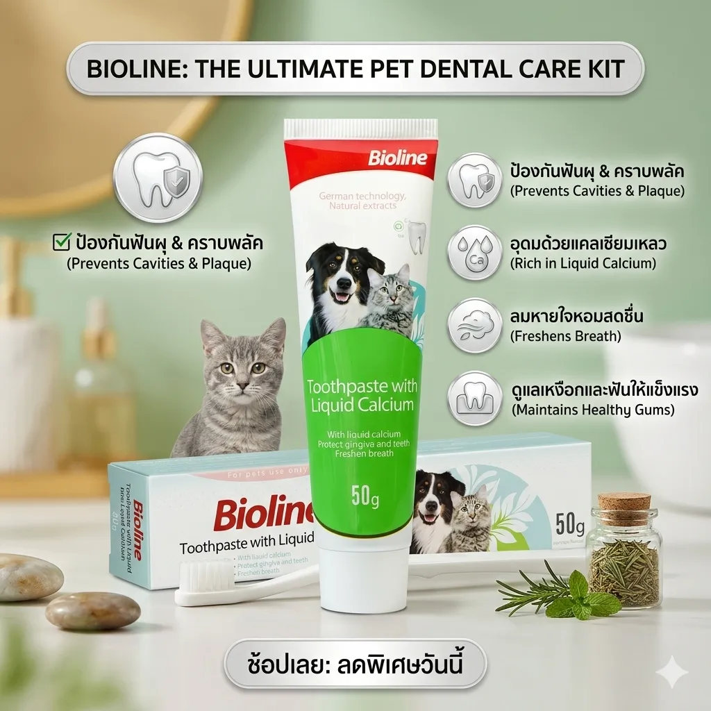 Bioline ยาสีฟัน ลิควิดแคลเซียม Lqcalcium 50g