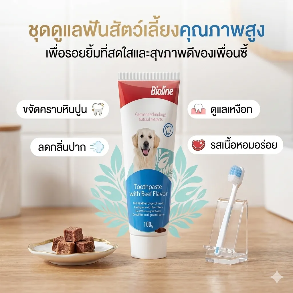 Bioline ยาสีฟัน รสเนื้อ Toothpaste(Beef) 100g