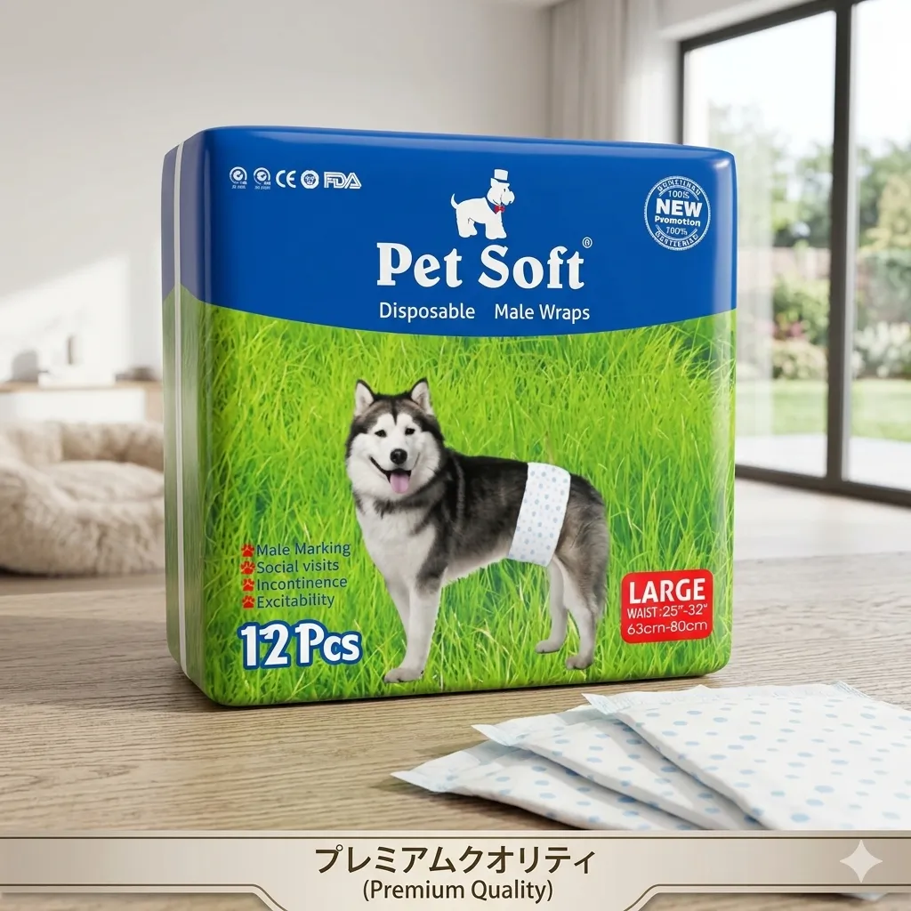 Petsoft โอบิ3สี 12ชิ้น (Male Wrap L)