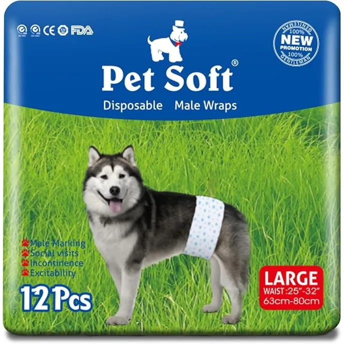 Petsoft โอบิ3สี 12ชิ้น (Male Wrap L)