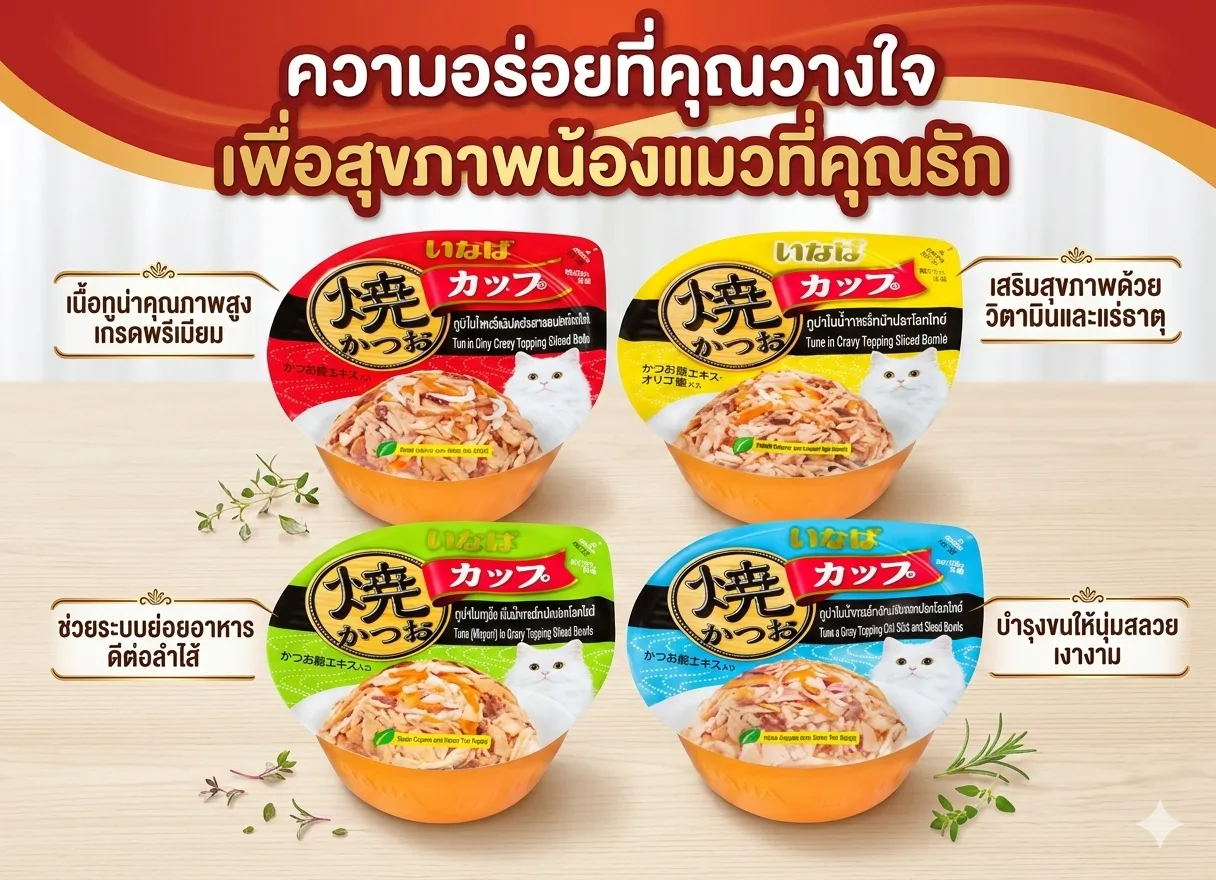 Inaba อาหารถ้วยในน้ำเกรวี่ 70-80 g