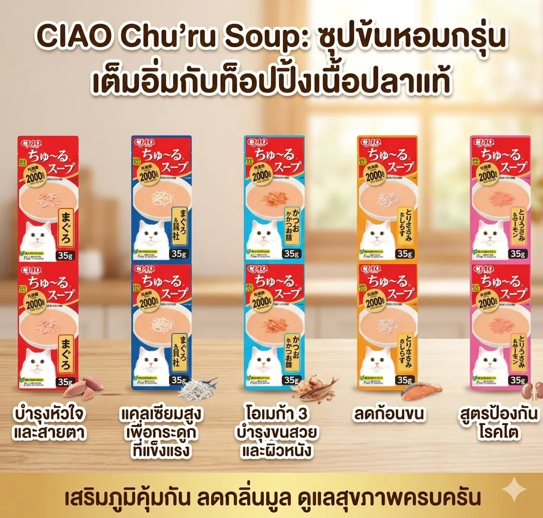 Ciao ชูหรุ แล๊กติก ซุปเพ้าซ์ 4X35G