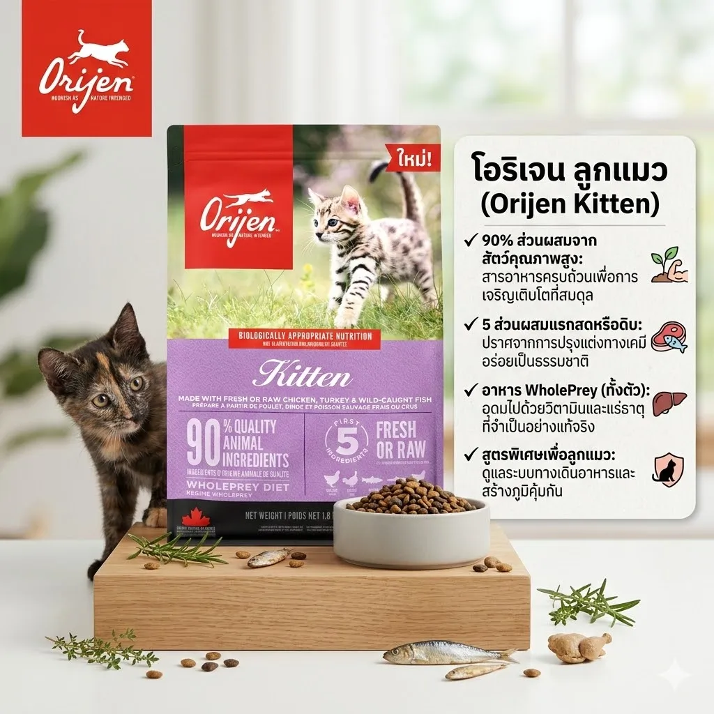 Orijen Kitten สูตรสำหรับลูกแมว