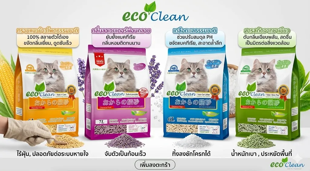 Ecoclean ทรายเต้าหู้