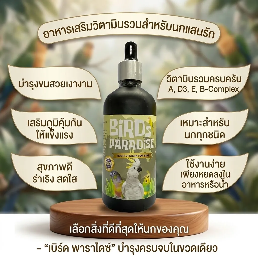 Bird Paradise วิตามินรวม สำหรับนกสวยงาม