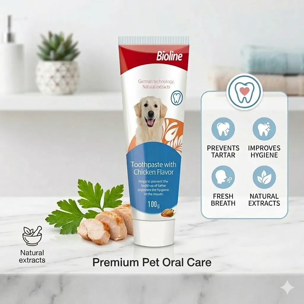 Bioline ยาสีฟัน รสไก่ Toothpaste (Chicken) 100g