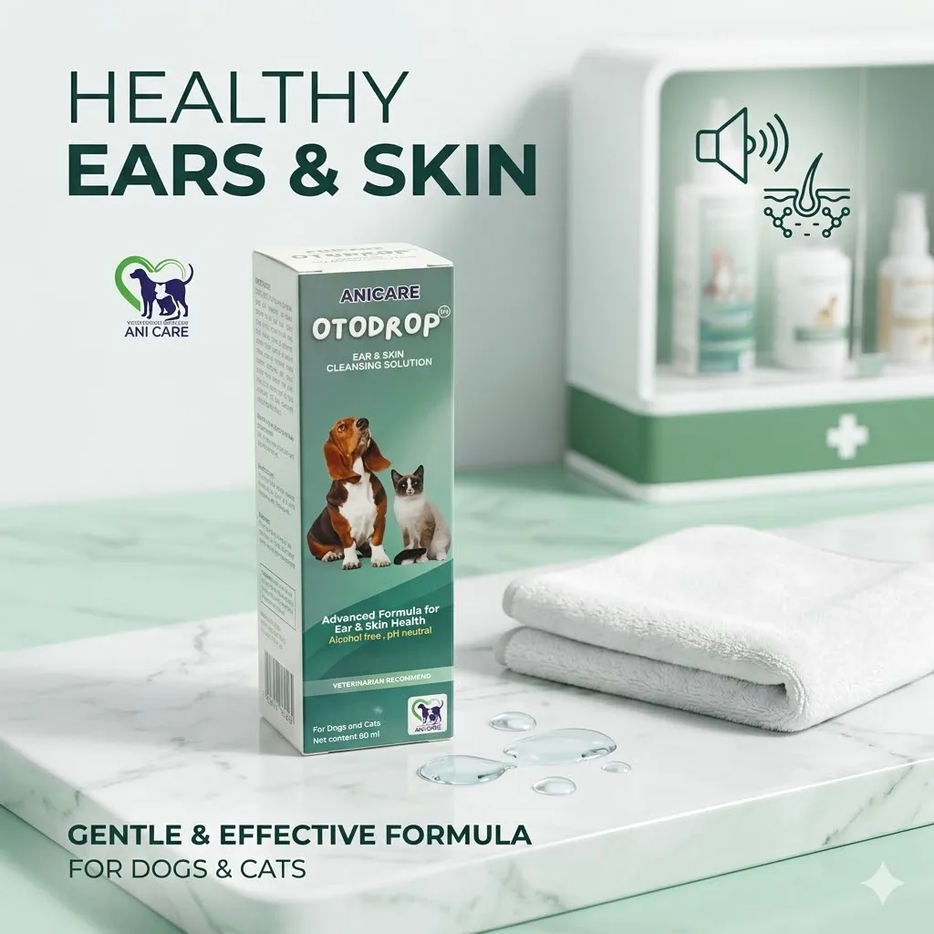 Anicare Otodrop น้ำยาทำความสะอาดหู สำหรับสุนัขและแมว 60ml.