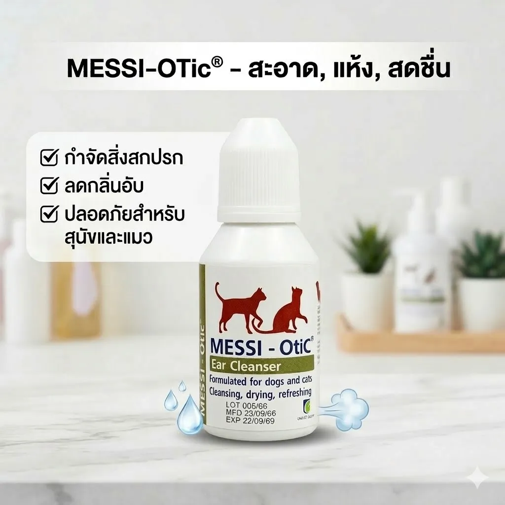 Messi-Otic น้ำยาเช็ดหู สำหรับสุนัขและแมว
