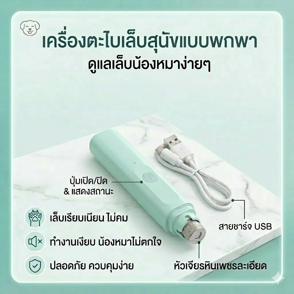 All Around เครื่องตะไบเล็บไฟฟ้า สำหรับสุนัขและแมว