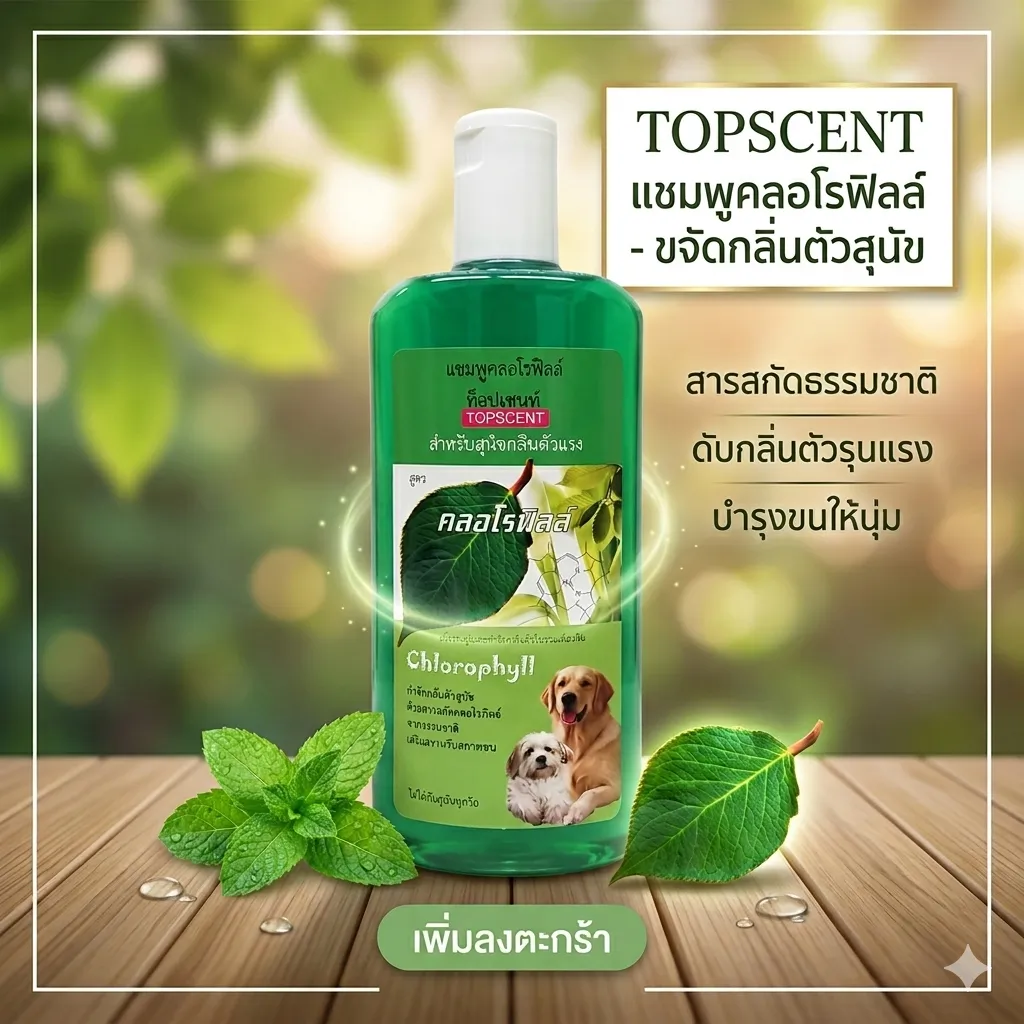 TopScent แชมพู สูตรสมุนไพร สำหรับสุนัข