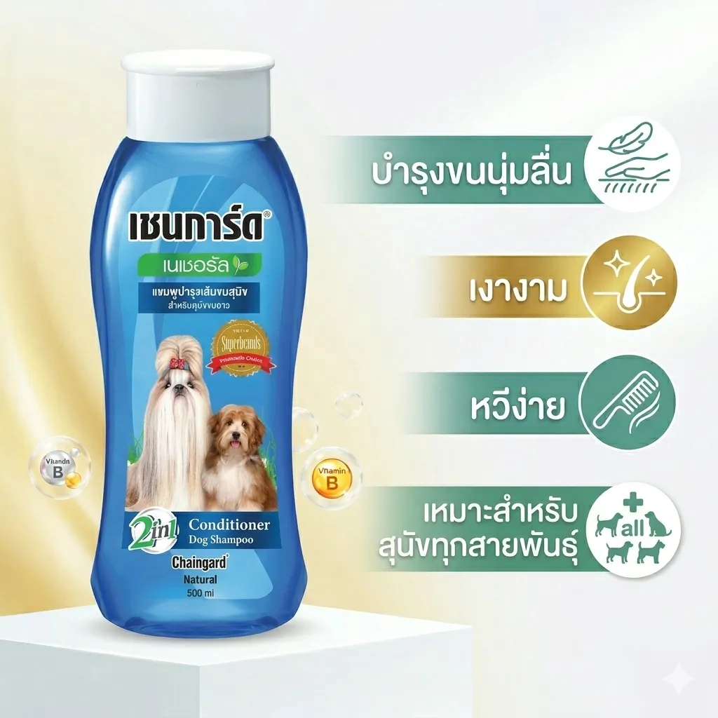 เชนการ์ด แชมพูอาบน้ำ เฮอร์เบิล เอ็กซ์พีเรียล สำหรับสุนัข 500ml.