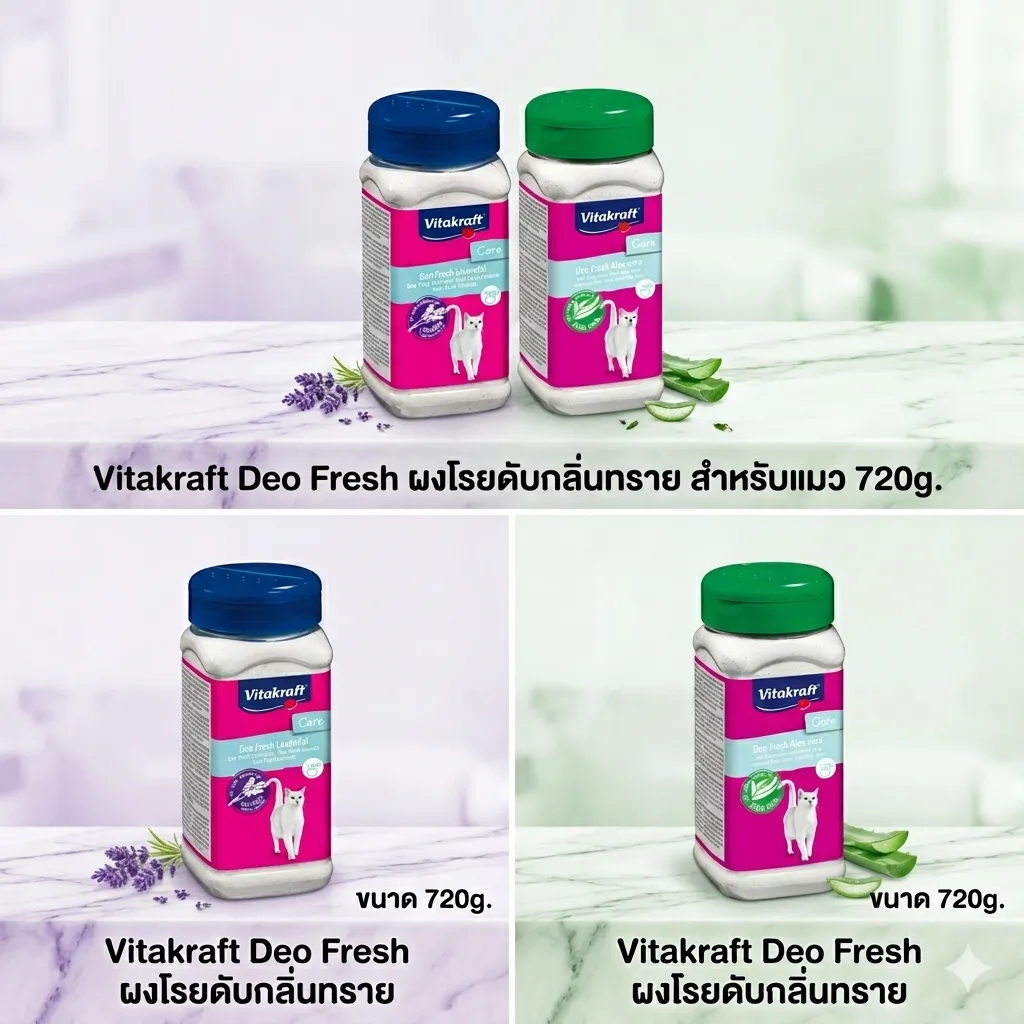Vitakraft Deo Fresh ผงโรยดับกลิ่นทราย สำหรับแมว 720g.