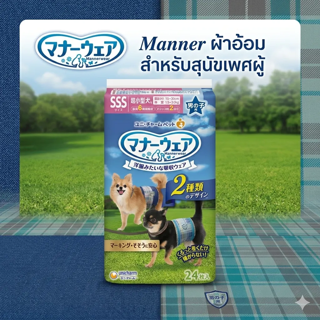 MANNER WAER ผ้าอ้อม สำหรับสุนัขเพศผู้