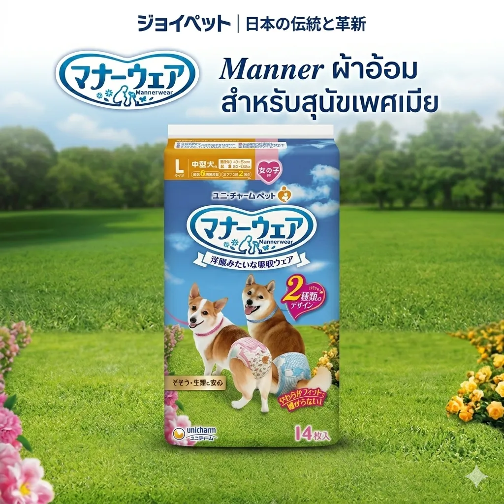 MANNER WAER ผ้าอ้อม สำหรับสุนัขเพศเมีย