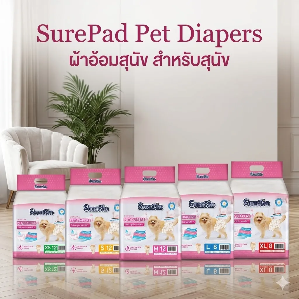 SurePad Pet Diapers ผ้าอ้อม สำหรับสุนัข