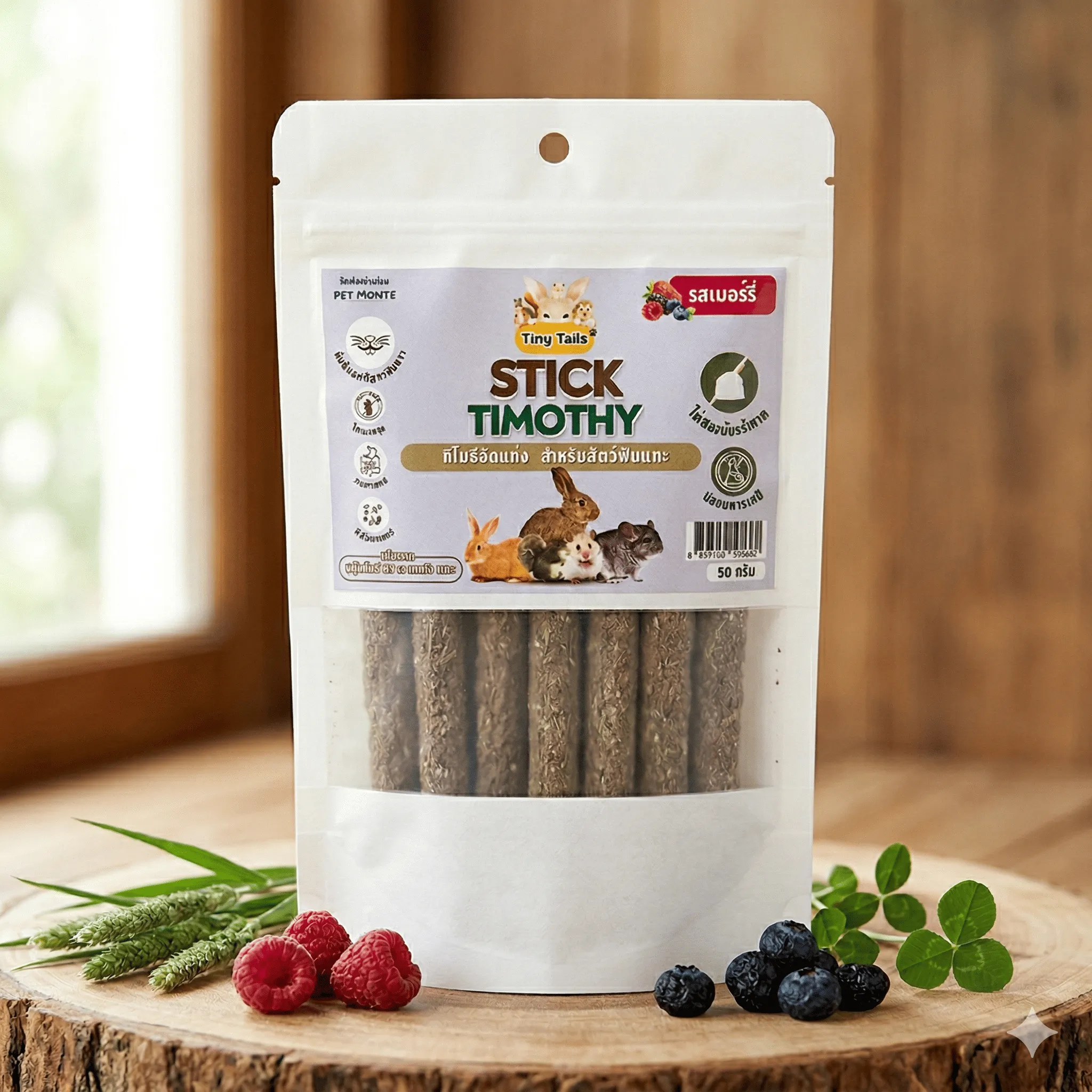 Tiny Tails ทีโมธีอัดแท่ง สำหรับสัตว์ฟันแทะ 50g.