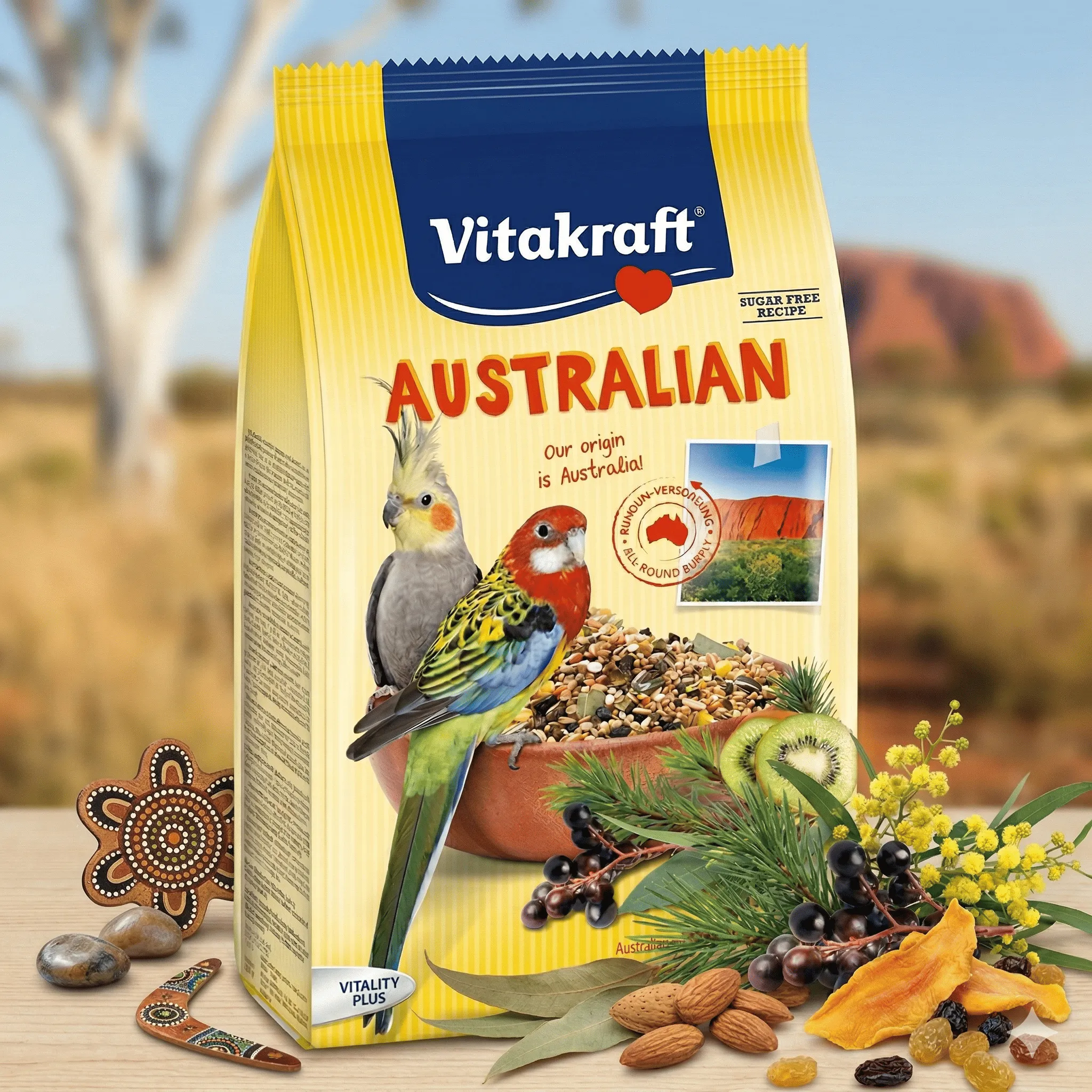 Vitakraft AUSTRALIAN อาหารนกคอกคาเทล 750g.