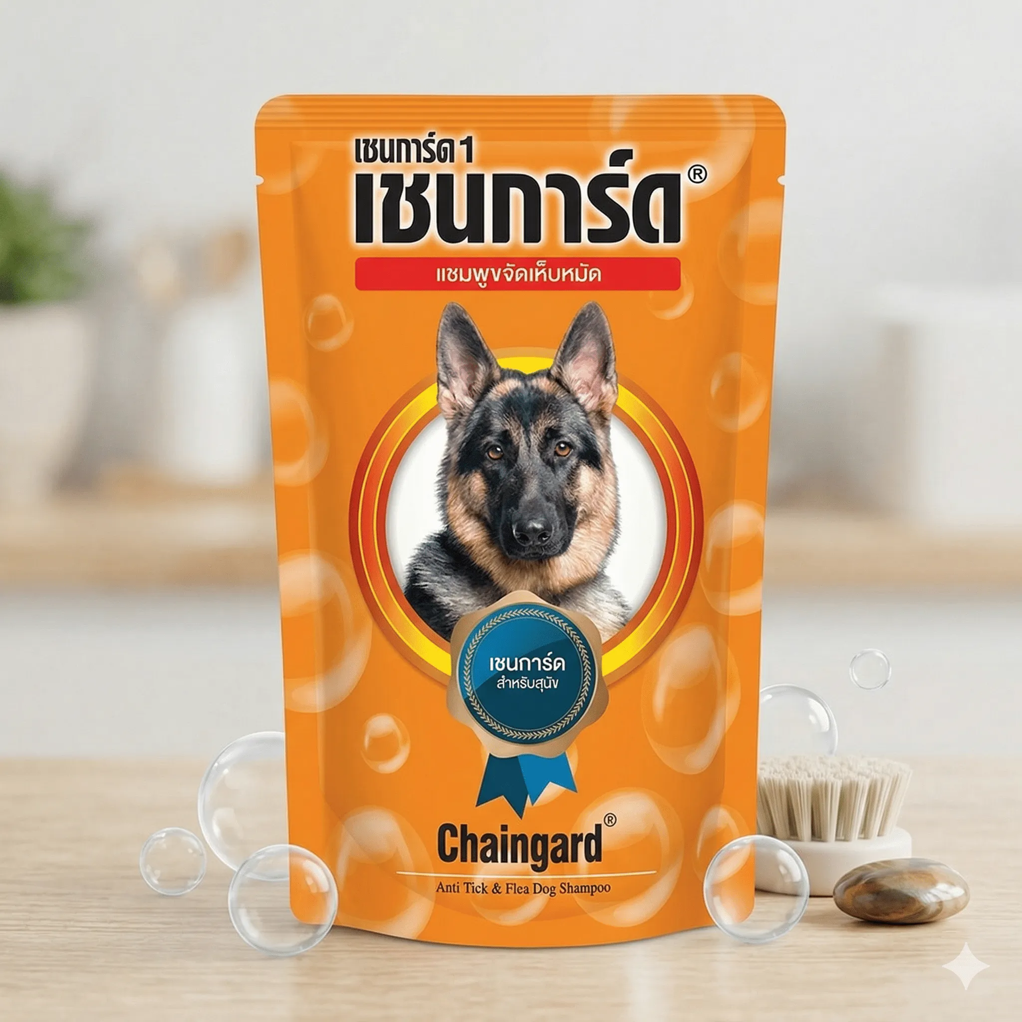 เชนการ์ด แชมพูอาบน้ำ กำจัดเห็บ หมัด สำหรับสุนัข (ชนิดเติม) 500ml.