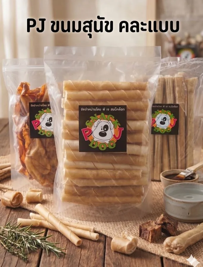 PJ Snack Dog ขนมคละแบบ สำหรับสุนัข