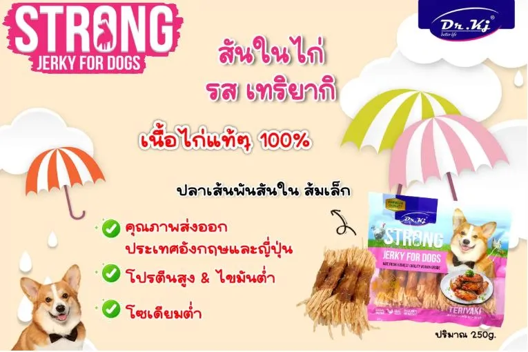 DR.KJ Strong Jerky ขนมสันใน สำหรับสุนัข 250g.