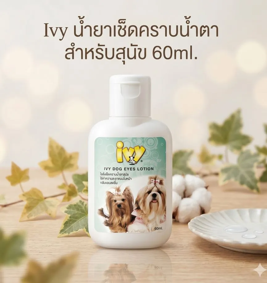 Ivy น้ำยาเช็ดคราบน้ำตา สำหรับสุนัข 60ml.